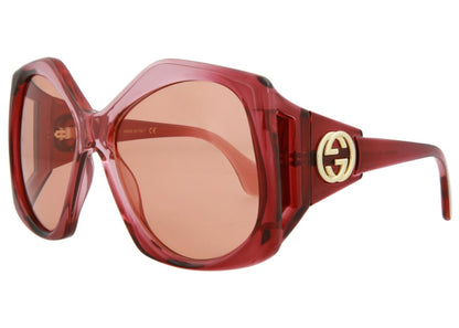 Gucci Sqaure-Frame Injection Sunglasses Burgundy/Orange (MAEDI-GG0875S-30010259003)