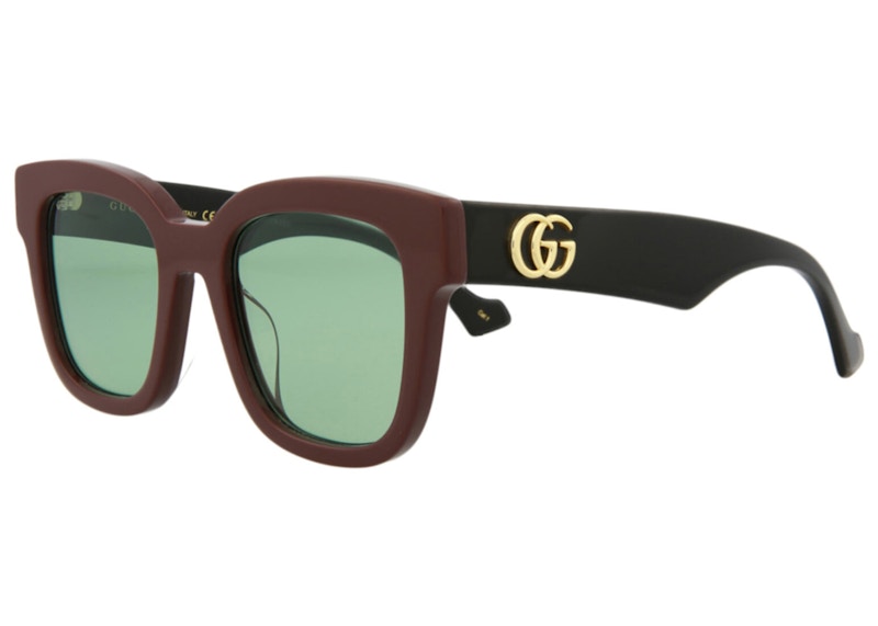 Gucci Square-Acetate Frame Sunglasses Brown/Black/Green (GG0998S-30011733-004-21105)