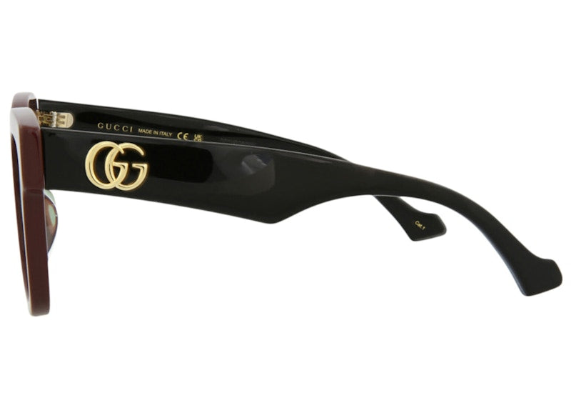 Gucci Square-Acetate Frame Sunglasses Brown/Black/Green (GG0998S-30011733-004-21105)