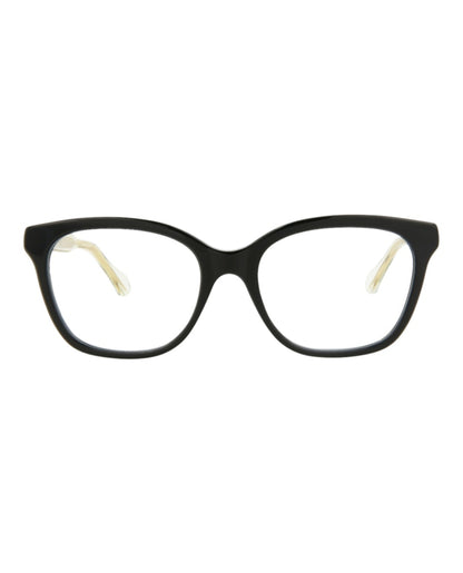 Gucci Square Eyeglasses Black Crystal Transparent (GG0566O-30008160-001)