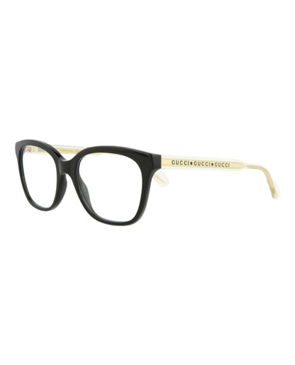 Gucci Square Eyeglasses Black Crystal Transparent (GG0566O-30008160-001)