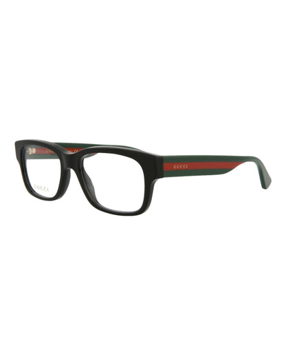 Gucci Square Eyeglasses Black/Multicolor/Transparent (GG0343O-30002861-001)