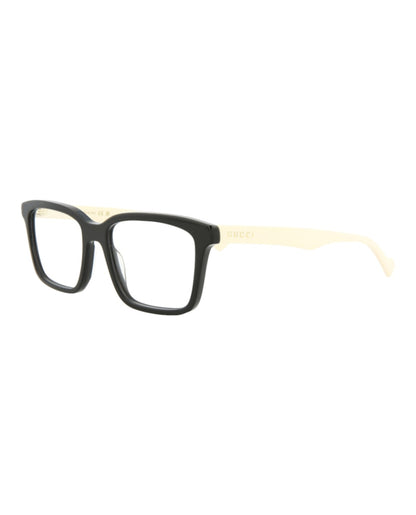 Gucci Square Eyeglasses Black/White/Transparent (GG0964O-30011188-005)
