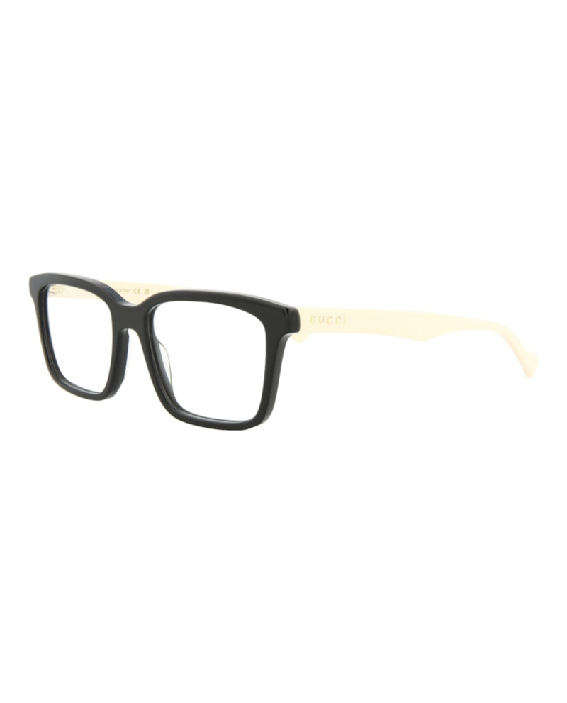 Gucci Square Eyeglasses Black/White/Transparent (GG0964O-30011188-005)