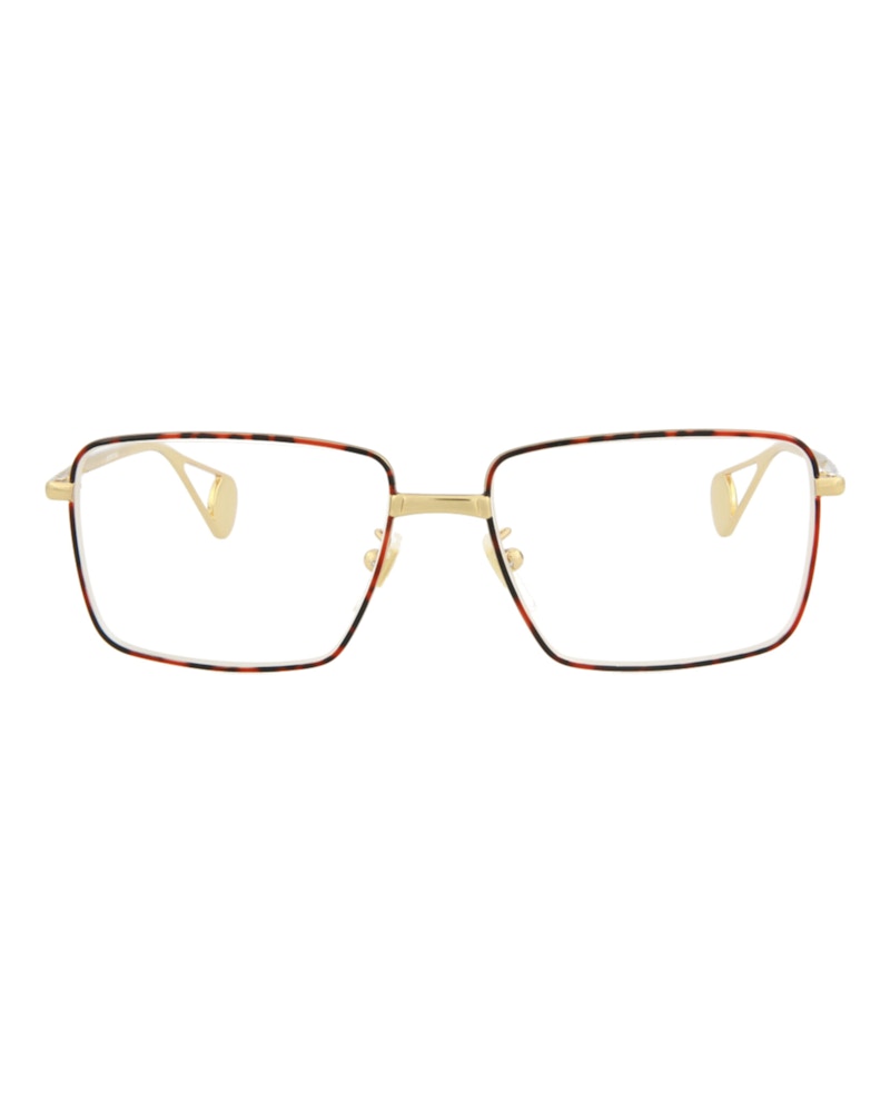 Gucci Square Eyeglasses Gold/Gold/Transparent (GG0439O-30006461-004)