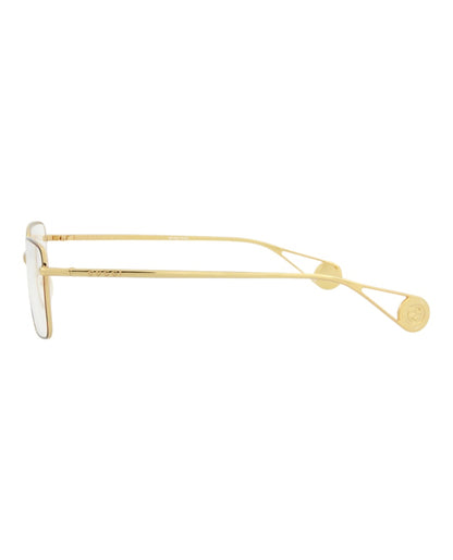 Gucci Square Eyeglasses Gold/Gold/Transparent (GG0439O-30006461-004)