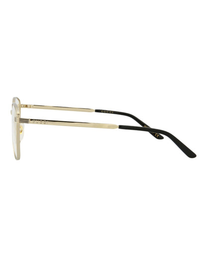 Gucci Square Eyeglasses Gold/Gold/Transparent (GG0804O-30009506-004)