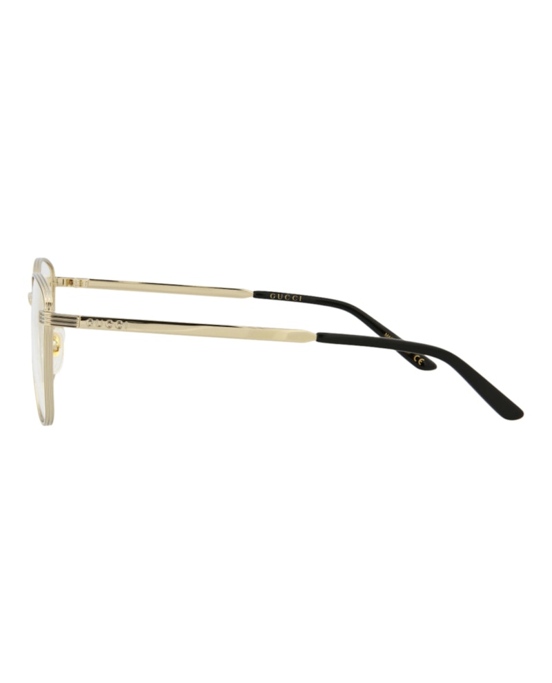 Gucci Square Eyeglasses Gold/Gold/Transparent (GG0804O-30009506-004)