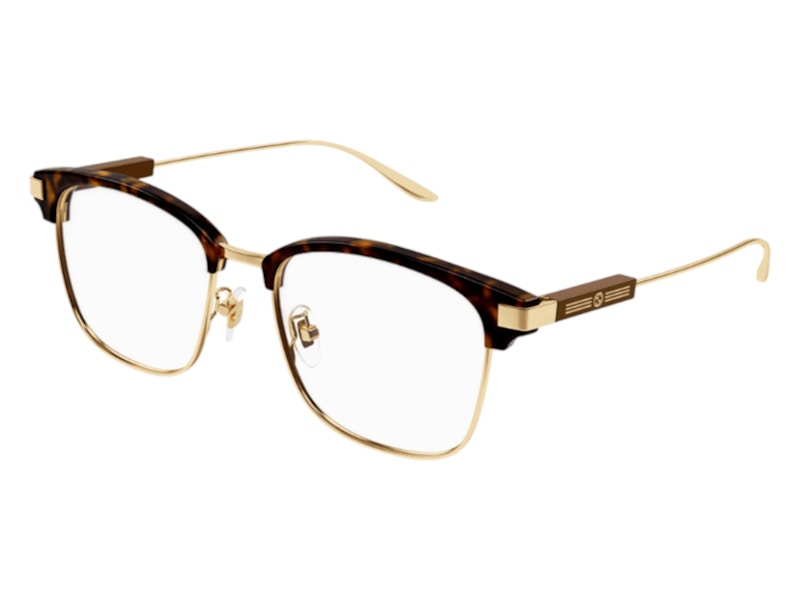 Gucci Square Eyeglasses Havana/Gold (GG1439OK 002)