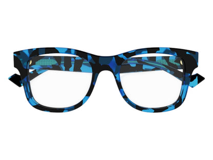 Gucci Square Eyeglasses Spotted Black/Turquoise Havana (GG1332O 006)