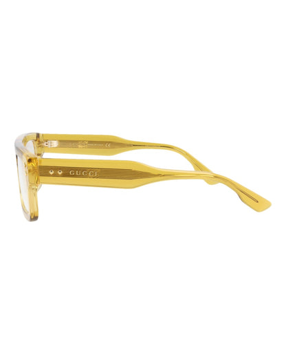Gucci Square Eyeglasses Yellow/Yellow/Transparent (GG1085O-30013036-003)