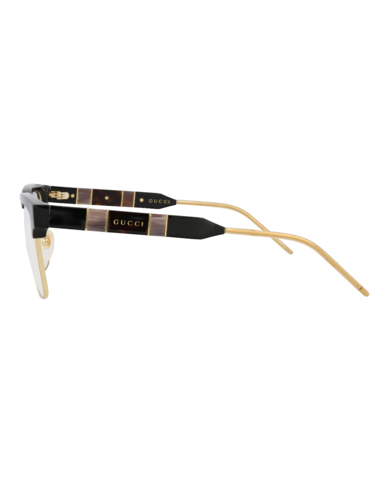 Gucci Square-Frame Acetate Optical Frames Black Black Transparent (GG0605O-30008100-001)