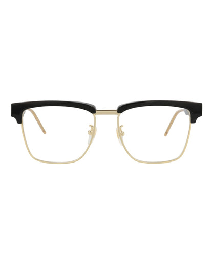 Gucci Square-Frame Acetate Optical Frames Black Black Transparent (GG0605O-30008100-001)