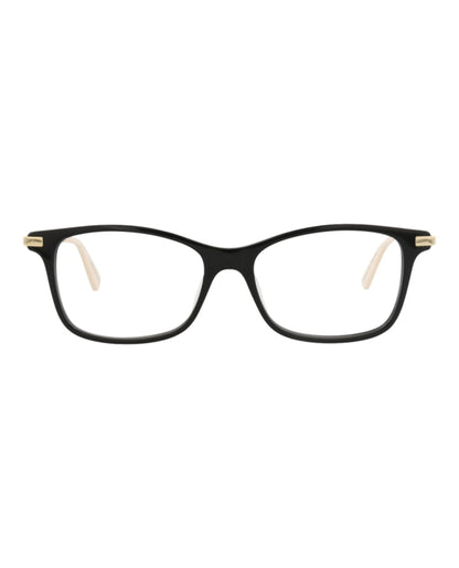 Gucci Square-Frame Acetate Optical Frames Black Gold Transparent (GG0513OA-30007793-007)