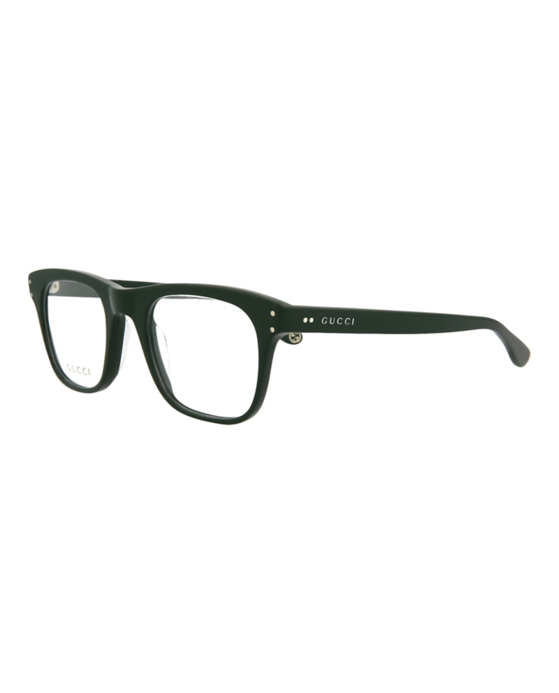 Gucci Square-Frame Acetate Optical Frames Green Green Transparent (GG0476O-30006448-009)