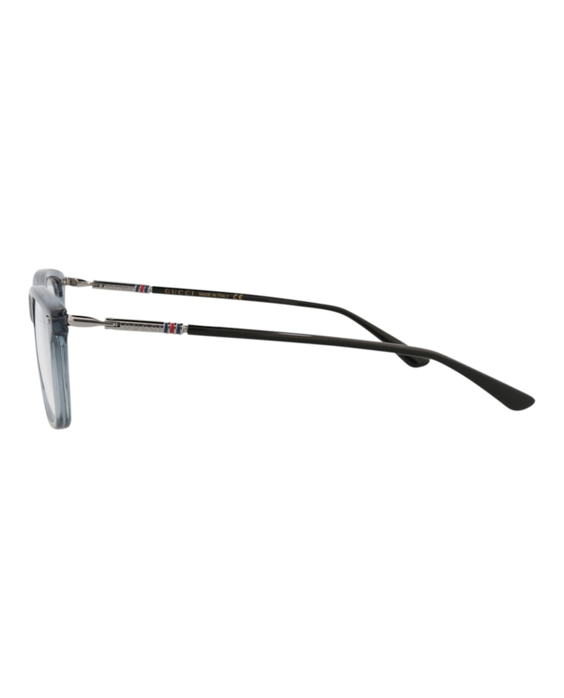 Gucci Square-Frame Acetate Optical Frames Grey Ruthenium Transparent (GG0519O-30007690-007)