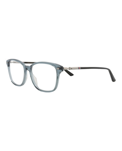 Gucci Square-Frame Acetate Optical Frames Grey Ruthenium Transparent (GG0520O-30007695-003)