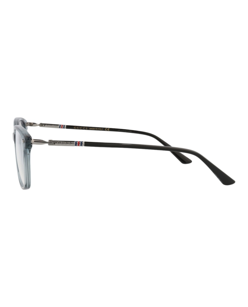 Gucci Square-Frame Acetate Optical Frames Grey Ruthenium Transparent (GG0520O-30007695-003)