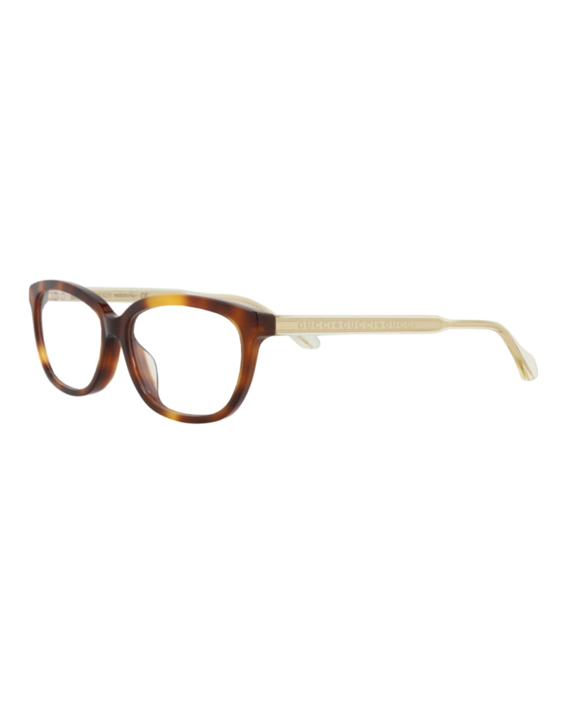 Gucci Square-Frame Acetate Optical Frames Havana Crystal Transparent (GG0568OA-30008162-002)