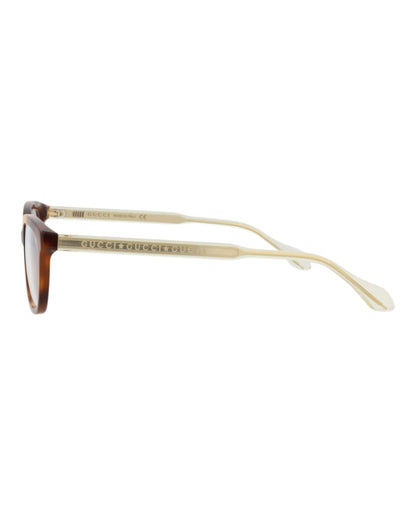 Gucci Square-Frame Acetate Optical Frames Havana Crystal Transparent (GG0568OA-30008162-002)