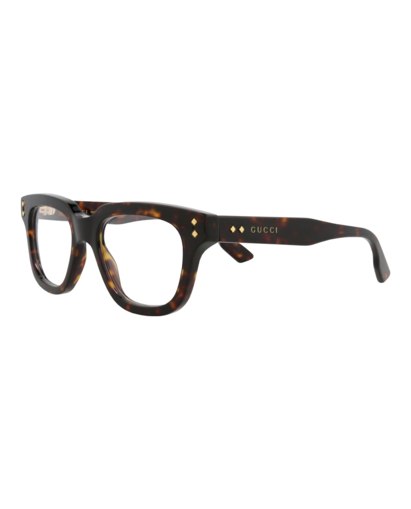 Gucci Square-Frame Acetate Optical Frames Havana Havana Transparent (GG1219O-30013476-002)