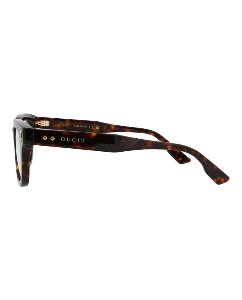Gucci Square-Frame Acetate Optical Frames Havana Havana Transparent (GG1219O-30013476-002)