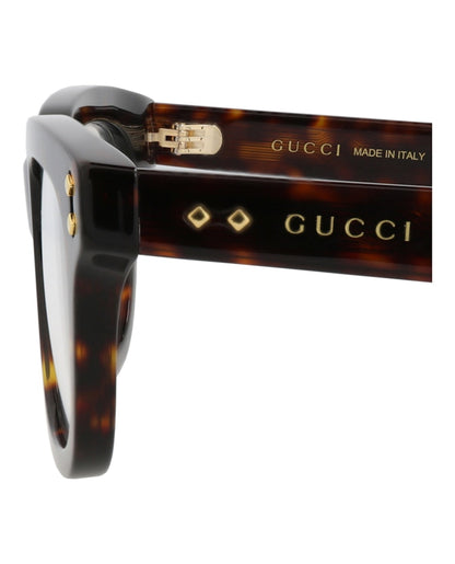 Gucci Square-Frame Acetate Optical Frames Havana Havana Transparent (GG1219O-30013476-002)