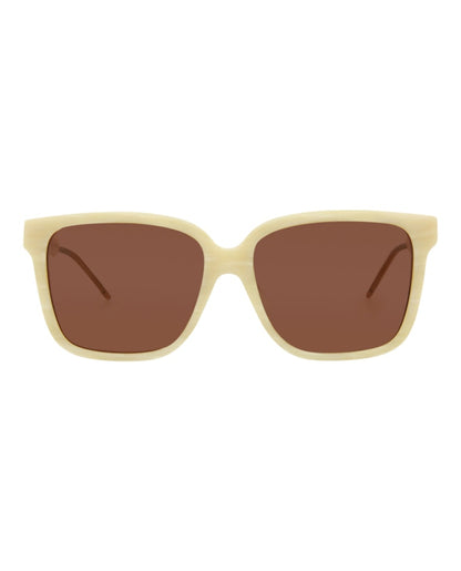 Gucci Square-Frame Acetate Sunglasses Beige/Beige/Brown (GG0599SA-30008106-005)