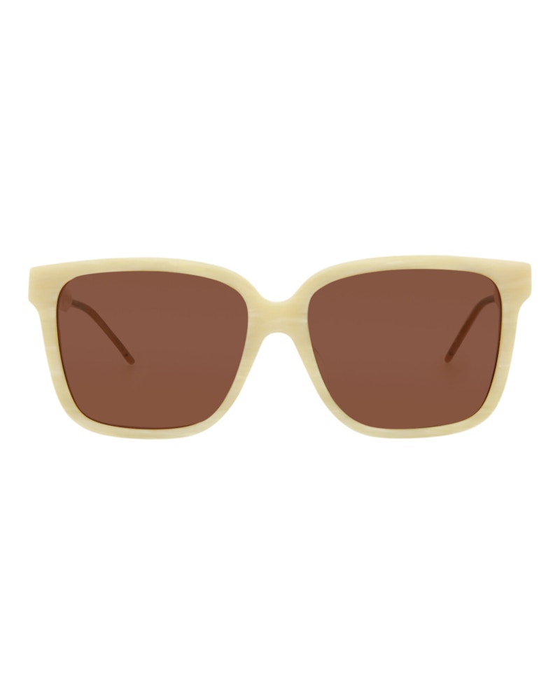 Gucci Square-Frame Acetate Sunglasses Beige/Beige/Brown (GG0599SA-30008106-005)
