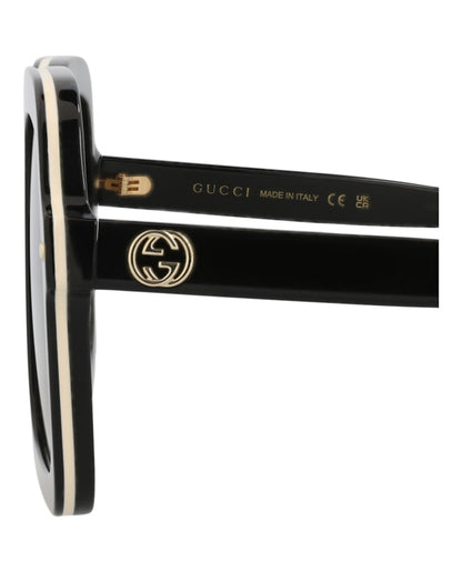 Gucci Square-Frame Acetate Sunglasses Black/Black/Brown (GG1241S-30013511-001)