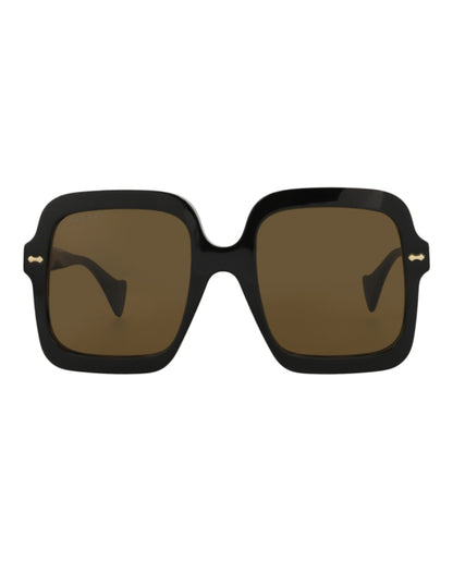 Gucci Square-Frame Acetate Sunglasses Black/Black/Brown (GG1241S-30013511-001)