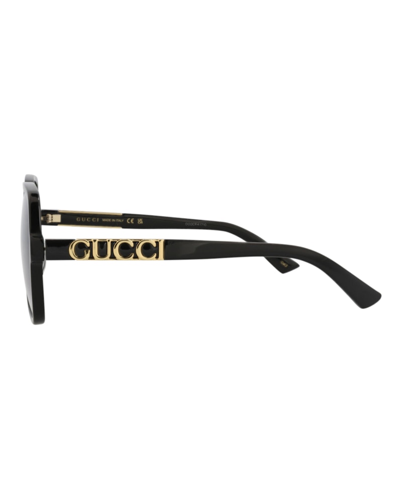 Gucci Square-Frame Acetate Sunglasses Black/Black/Grey (GG1189S-30013438-002)