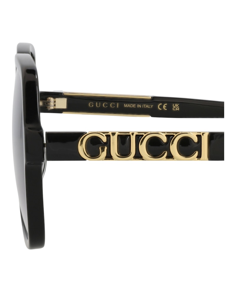 Gucci Square-Frame Acetate Sunglasses Black/Black/Grey (GG1189S-30013438-002)
