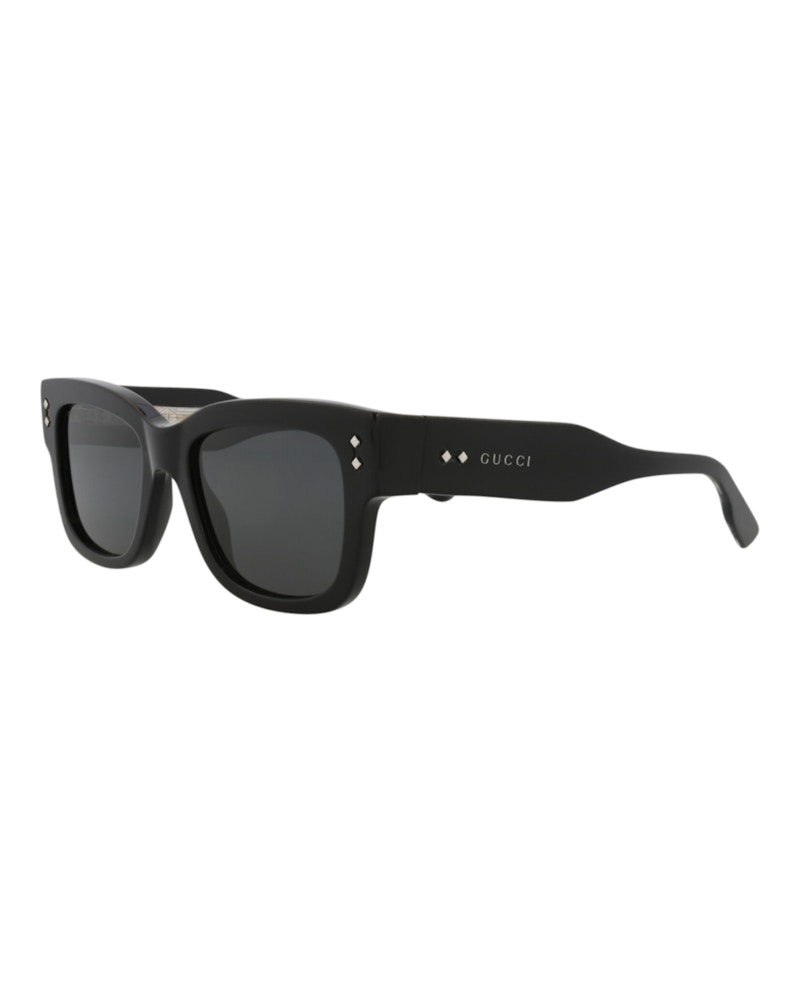 Gucci Square-Frame Acetate Sunglasses Black/Black/Grey (GG1217S-30013478-001)
