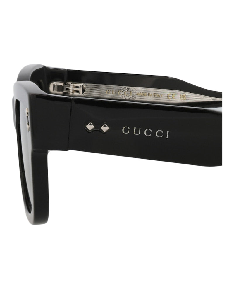 Gucci Square-Frame Acetate Sunglasses Black/Black/Grey (GG1217S-30013478-001)