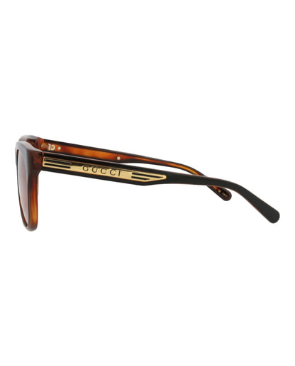 Gucci Square-Frame Acetate Sunglasses Black Black Orange (GG0980S-30011204-002)