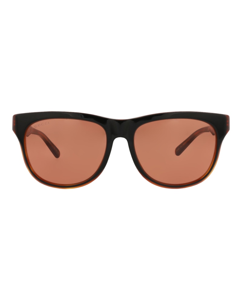 Gucci Square-Frame Acetate Sunglasses Black Black Orange (GG0980S-30011204-002)