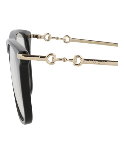 Gucci Square-Frame Acetate Sunglasses Black/Gold/Transparent (GG0915S-30010415-005)