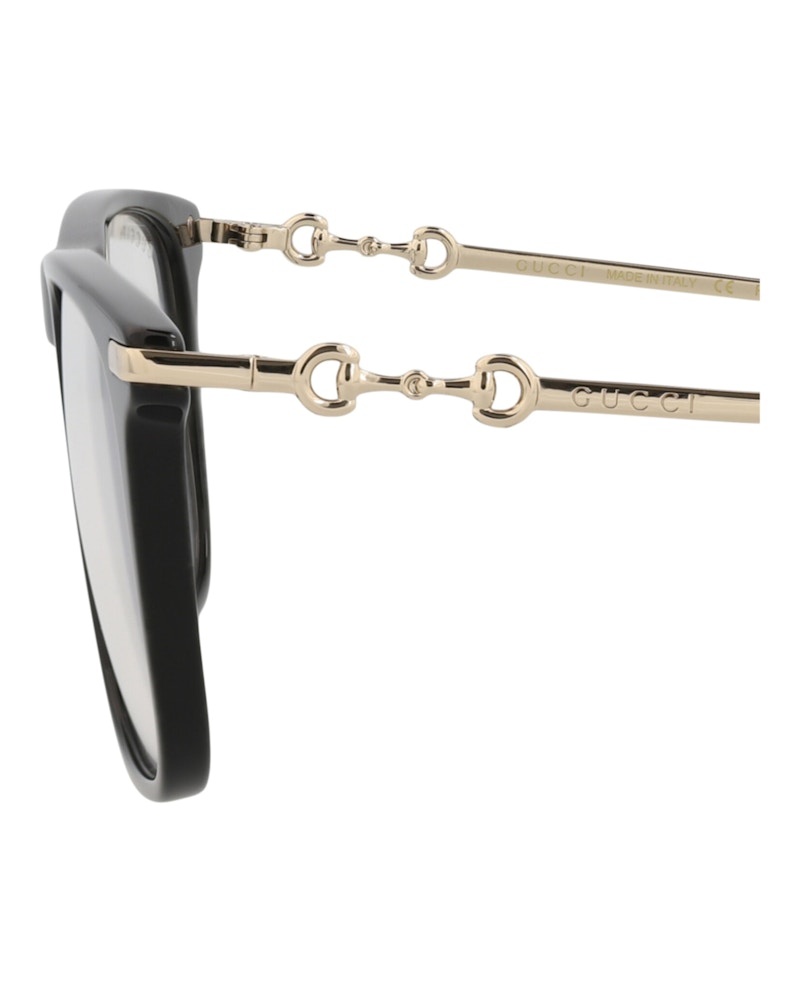 Gucci Square-Frame Acetate Sunglasses Black/Gold/Transparent (GG0915S-30010415-005)