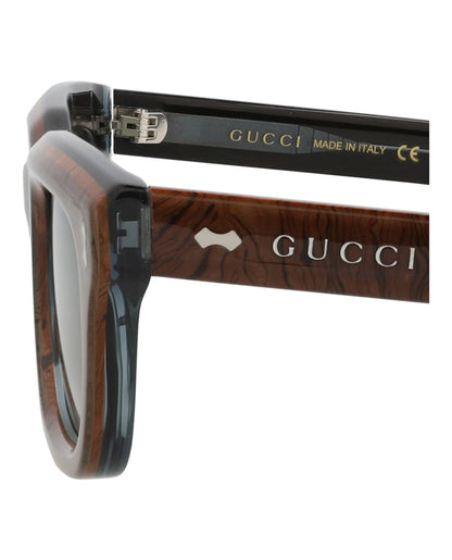 Gucci Square-Frame Acetate Sunglasses Blue Blue Green (GG1524S-30014803-003)