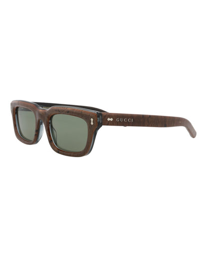 Gucci Square-Frame Acetate Sunglasses Blue Blue Green (GG1524S-30014803-003)