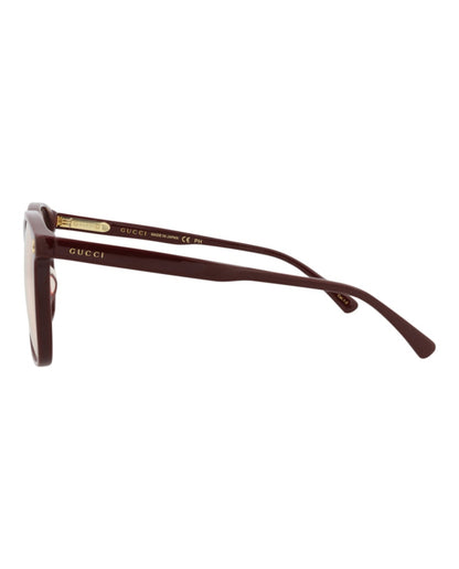 Gucci Square-Frame Acetate Sunglasses Burgundy/Yellow (GG1041S-30011605-005)