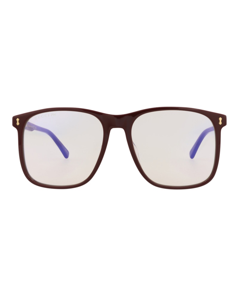 Gucci Square-Frame Acetate Sunglasses Burgundy/Yellow (GG1041S-30011605-005)