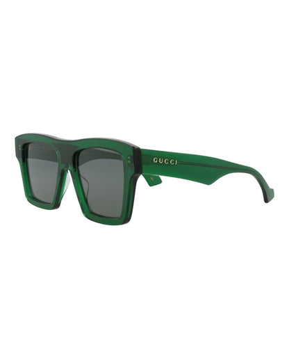 Gucci Square-Frame Acetate Sunglasses Green/Green/Grey (GG0962S-30011191-010)