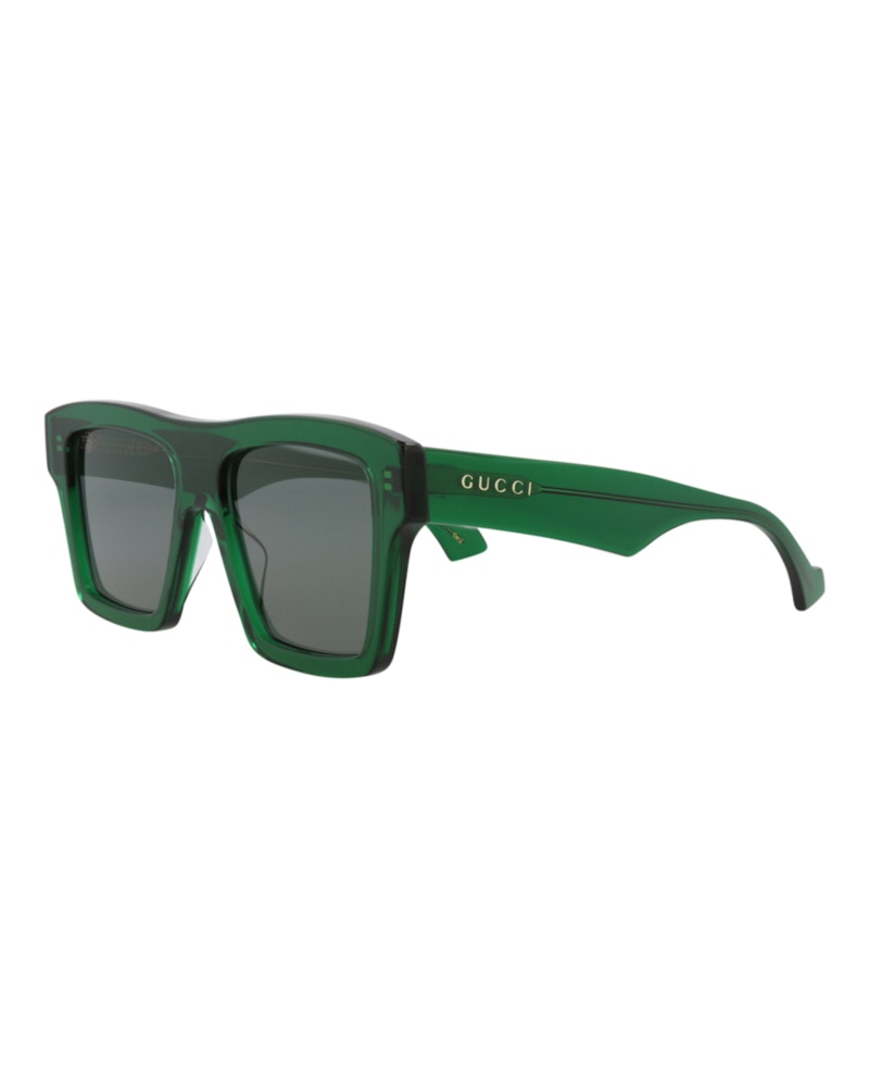Gucci Square-Frame Acetate Sunglasses Green/Green/Grey (GG0962S-30011191-010)