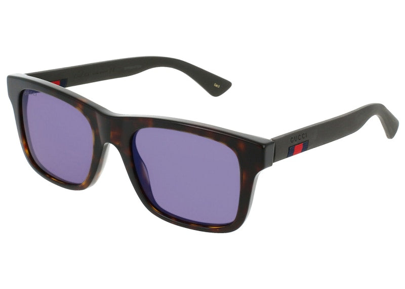 Gucci Square-Frame Acetate Sunglasses Havana/Brown/Blue (GG0008S-30000955-003)