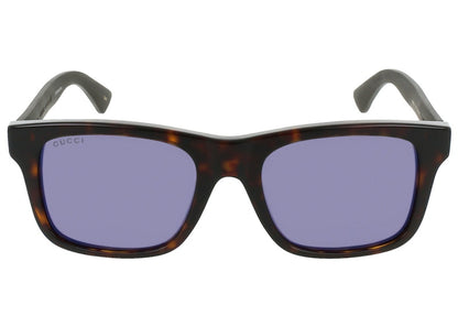 Gucci Square-Frame Acetate Sunglasses Havana/Brown/Blue (GG0008S-30000955-003)