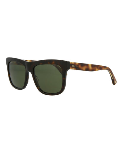 Gucci Square-Frame Acetate Sunglasses Havana Havana Green (GG0158SN-30013800-002)