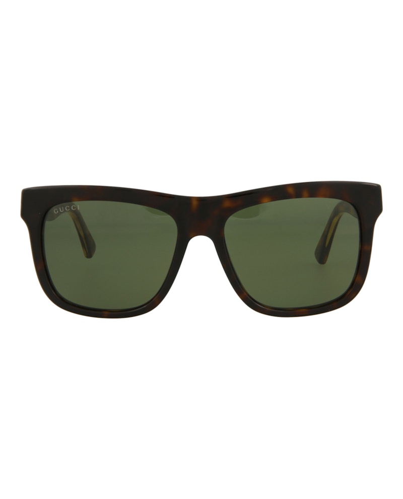 Gucci Square-Frame Acetate Sunglasses Havana Havana Green (GG0158SN-30013800-002)
