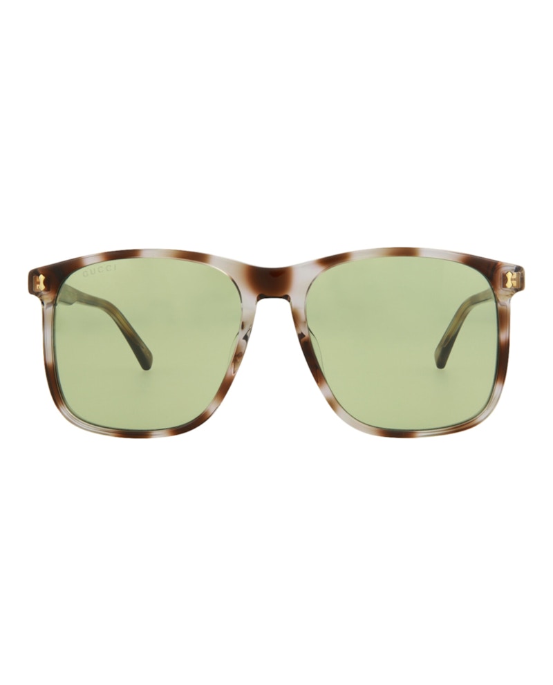 Gucci Square-Frame Acetate Sunglasses Havana Havana Green (GG1041S-30011605-004)